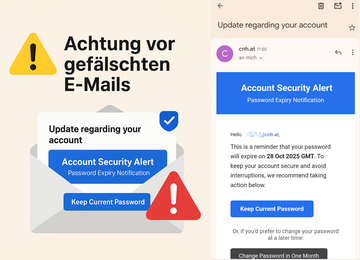 Achtung vor gefälschten E-Mails im Umlauf